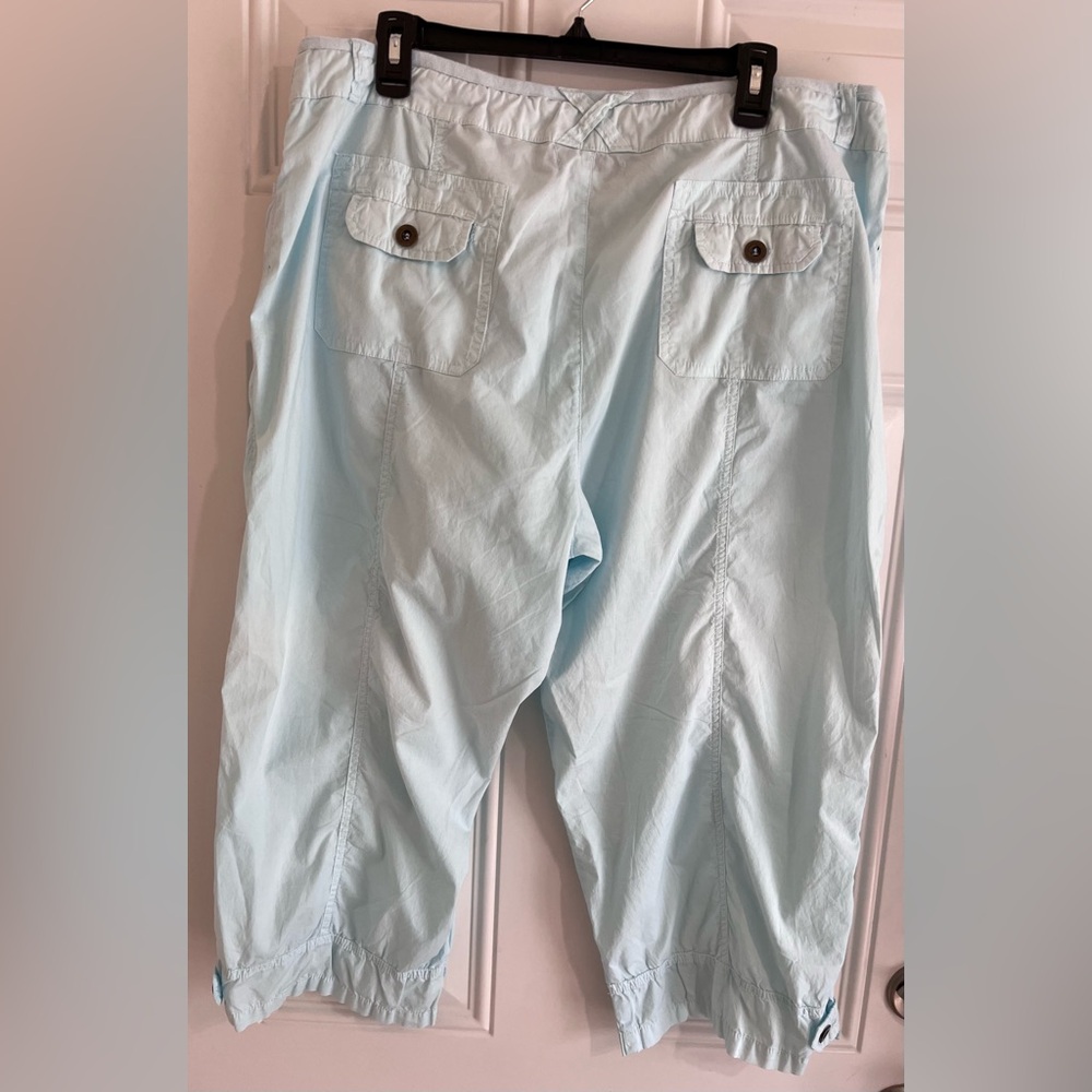 Fresh‎ Produce Women’s 2XL Sea Foam Green Safari Pedal Pushers Beach Coastal - Picture 4 of 9